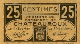 Billet de la Chambre de Commerce de Chateauroux - 25 centimes - B = 48305
