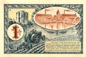 Billet de la Chambre de Commerce de Corbeil (Commune aux Arrondissements de Corbeil & d'Etampes) - 1 franc - d�lib�ration du 16 f�vrier 1920