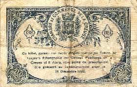 Billet de la Chambre de Commerce de la Creuse - 50 centimes - d�lib�ration du 2 juillet 1918 - 4�me �mission