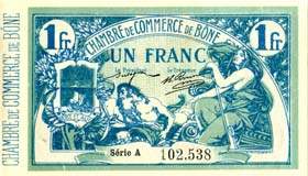 Billet de la Chambre de Commerce de B�ne - 1 franc - d�lib�ration du 18 mai 1915 - s�rie A