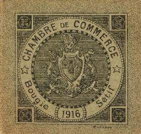 Billet de la Chambre de Commerce de Bougie - 5 centimes 1916 50 x 50 vert-bleu