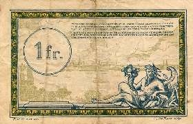 Billet de la R�gie des Chemins de Fer des Territoires Occup�s - 1 franc