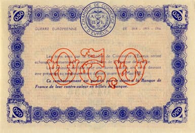 Billet de la Chambre de Commerce d'Evreux - 50 centimes - d�lib�ration du 6 mai 1916