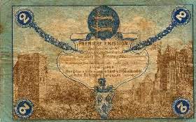 Billet de la Chambre de Commerce de F�camp - 2 francs - �mission 1920 - n� 016,305 - dos