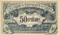 Billet de la Chambre de Commerce du Gers - 50 centimes - délibération du 18 novembre 1914 - série G
