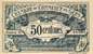 Billet de la Chambre de Commerce du Gers - 50 centimes - d�lib�ration du 18 novembre 1914 - s�rie G