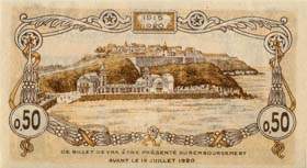 Billet de la Chambre de Commerce de Granville - 50 centimes - d�lib�ration du 3 octobre 1916