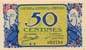 Billet de la Chambre de Commerce de Grenoble - 50 centimes avec nom du graveur et avec liser� blanc - s�rie A-V