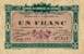 Billet de la Chambre de Commerce de Grenoble - 1 franc - d�lib�ration du 14 septembre 1916