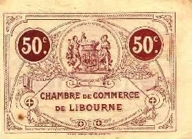 Billet de la Chambre de Commerce de Libourne - 50 centimes - d�lib�ration du 13 avril 1915 - 2�me s�rie