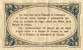 Billet de la Chambre de Commerce de Lorient (Morbihan) - 50 centimes - émission du 3 septembre 1915 - sans filigrane - chiffres bleus au verso