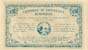 Billet de la Chambre de Commerce de Marseille - 50 centimes - délibérations du 12 août 1914 - série en chiffres + R