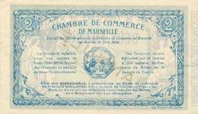 Billet de la Chambre de Commerce de Marseille - 2 francs - délibérations du 12 août 1914 - spécimen - série U - n°00,000