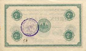 Billet de la Chambre de Commerce de Montlu�on - Gannat - 2 francs - d�lib�ration du 14 octobre 1918 - sp�cimen