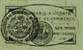 Ticket de la Chambre de Commerce de Montlu�on - Gannat - 25 centimes avec cachet noir au verso - 52 x 30 mm - signature du pr�sident