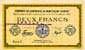 Billet de la Chambre de Commerce de Montlu�on - Gannat - 2 francs - Autorisation Minist�rielle du 5 octobre 1915 - sp�cimen annul�