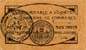 Ticket de la Chambre de Commerce de Montlu�on - Gannat - 25 centimes avec cachet noir au verso - 62 x 36 mm