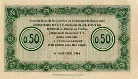 Billet de la Chambre de Commerce de Nancy - 50 centimes - 1er janvier 1916 - s�rie OOO