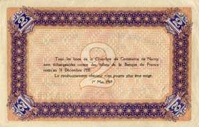 Billet de la Chambre de Commerce de Nancy - 2 francs - 1er mai 1919