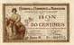 Billet de la Chambre de Commerce de Narbonne - 50 centimes - d�lib�ration du 2 octobre 1919 - s�rie R