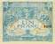 Billet de la Chambre de Commerce de N�mes - 1 franc - d�lib�ration du 4 juin 1915 - 1915-1920 - num�ro en bleu - s�rie 44
