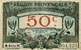 Billet des Chambres de Commerce d'Alais, Arles, Avignon, Gap, Marseille, N�mes, Toulon (R�gion Proven�ale) - 50 centimes - imprimerie Marseillaise - 'RP' en vert - s�rie 37