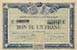 Billet des Chambres de Commerce de Quimper & de Brest - 1 franc 1920 - lettre E