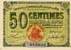 Billet de la Chambre de Commerce de Rochefort-sur-Mer - 50 centimes - d�lib�ration du 28 octobre 1915 - 4�me s�rie