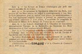 Billet de la Ville de Rouen - Chambre de Commerce de Rouen - 50 centimes - 1915
