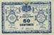 Billet de la Ville de Rouen - Chambre de Commerce de Rouen - 50 centimes - 1917 - Emission de remplacement - signature coupée - n°000,014