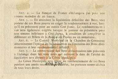 Billet de la Ville de Rouen - Chambre de Commerce de Rouen - 50 centimes - sans date - n�367408