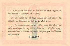 Billet de la Chambre de Commerce de Saint-Omer - 1 franc - 5�me �mission