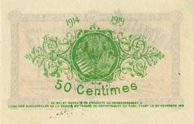Billet de l'Union des Chambres de Commerce du Tarn (Albi - Castres - Mazamet) - 50 centimes - d�lib�rations du 30 novembre 1914 - sp�cimen annul�