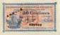 Billet de la Chambre de Commerce de Toulouse - 50 centimes - délibération du 6 novembre 1914 - sans série - spécimen annulé