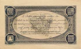 Billet de la Chambre de Commerce de Toulouse - 1 franc - délibération du 13 octobre 1920 - série 2 - spécimen annulé
