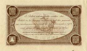 Billet de la Chambre de Commerce de Toulouse - 1 franc Toulouse - délibération du 19 novembre 1919 - série 1 - spécimen annulé
