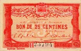 Billet de la Chambre de Commerce du Tr�port - 25 centimes - septi�me �mission