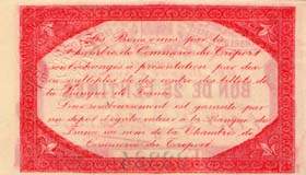 Billet de la Chambre de Commerce du Tr�port - 25 centimes - �mission de remplacement