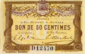 Billet de la Chambre de Commerce du Tr�port - 50 centimes - quatri�me �mission