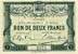Billet de la Chambre de Commerce du Tr�port - 2 francs - s�rie B - sans num�ro d'�mission