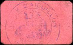 Bon de n�cessit� de la Ville d'Aiguillon - 5 centimes - dos