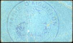 Bon de n�cessit� de la Ville d'Aiguillon - 10 centimes - dos