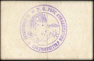 Prisonniers de Guerre - Parc d'Allibaudi�res - 2 francs - dos