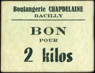 Bacilly - Boulangerie Chapdelaine - Bon pour 2 kilos - face