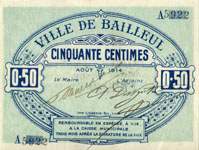 Bailleul - Ville de Bailleul - 50 centimes - dos