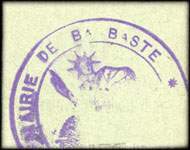 Bon de n�cessit� de la Commune de Barbaste - 10 centimes avec grands chiffres et point en haut du C - dos