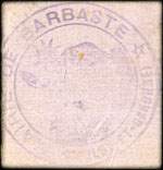 Bon de n�cessit� de la Commune de Barbaste - 25 centimes avec petits chiffres et point en bas du C - dos