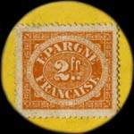 Bon de nécessité - Bordeaux - Epargne Française - 2 francs - Carton jaune - Timbre orange - face