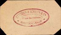 Bon de nécessité - Bordeaux - Schröder & Schÿler & Cie - Bon pour un cercle fer changé - dos