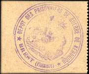 Bon de n�cessit� de Brest - P.G. (Prisonniers de Guerre) - Juin 1917 - S�rie A - n� 824 - 5 centimes - dos